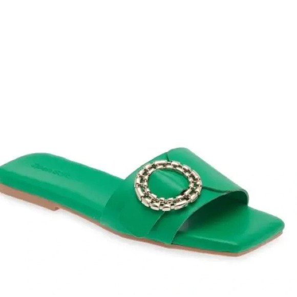 Open Edit Lely Slide sandal in green Size: 5M - Picture 2 of 6